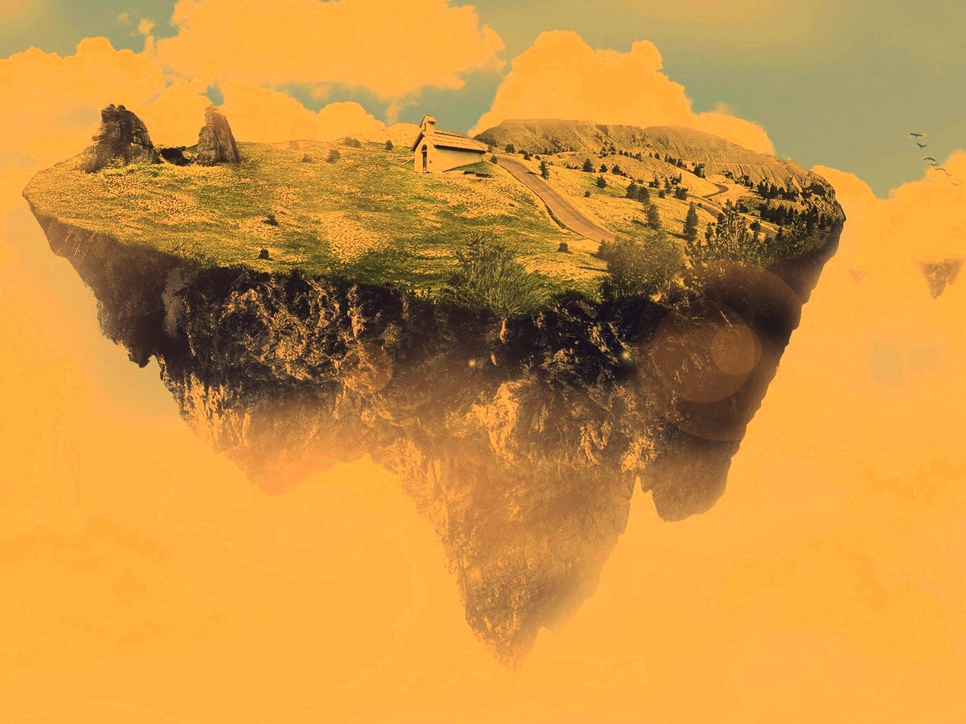 Летающий острв обои