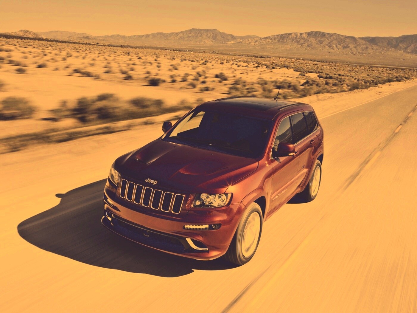 Красный Jeep обои