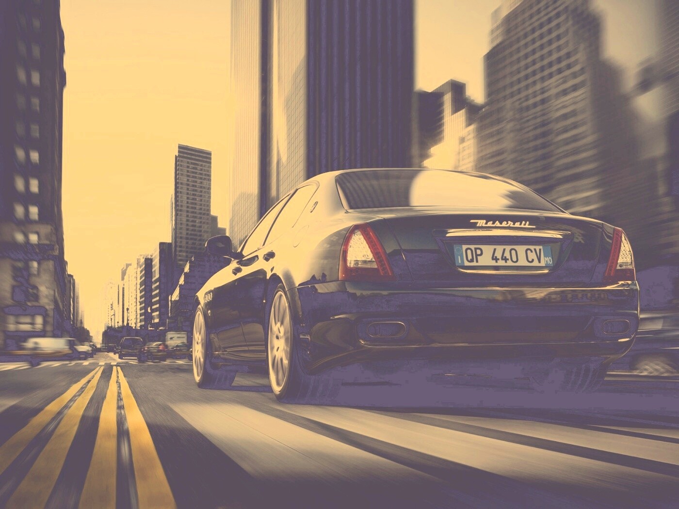 Maserati Quattroporte в городе обои