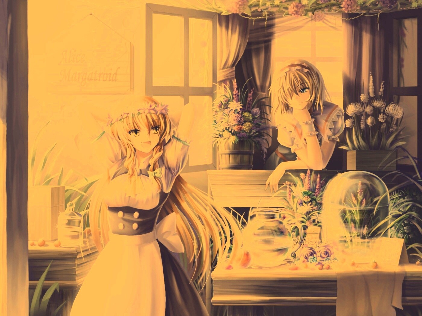 Анимешное утро обои