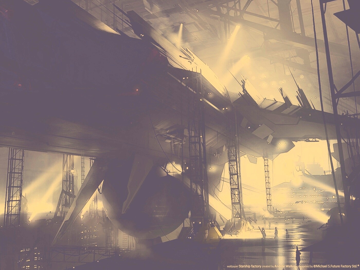 Сборка космического корабля обои