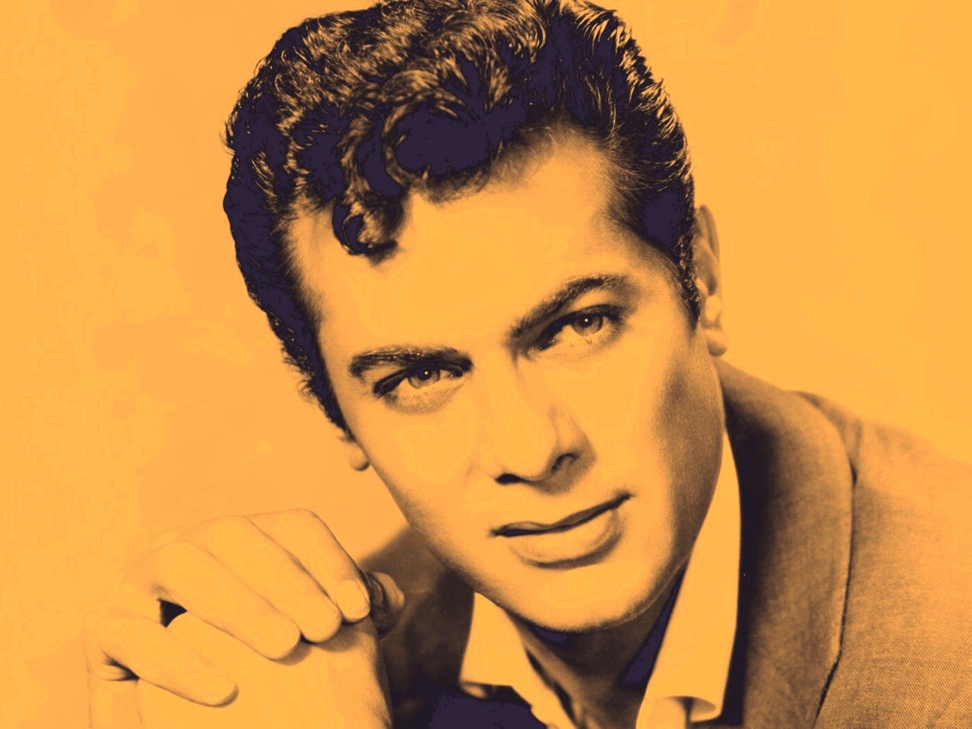 Чёрно белое фото Тони Кёртиса обои