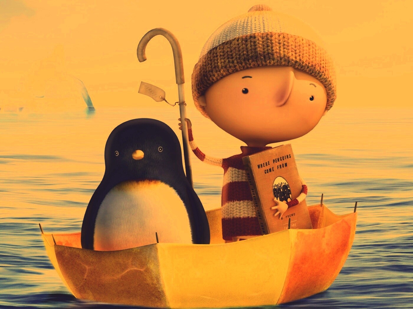 Откуда приходят пингвины обои