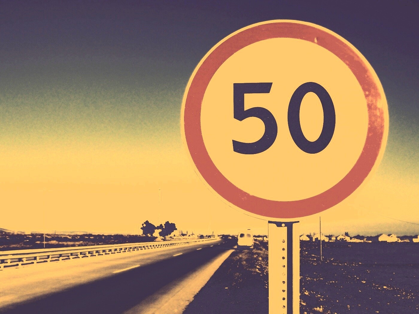 Ограничение скорости 50 км/ч обои