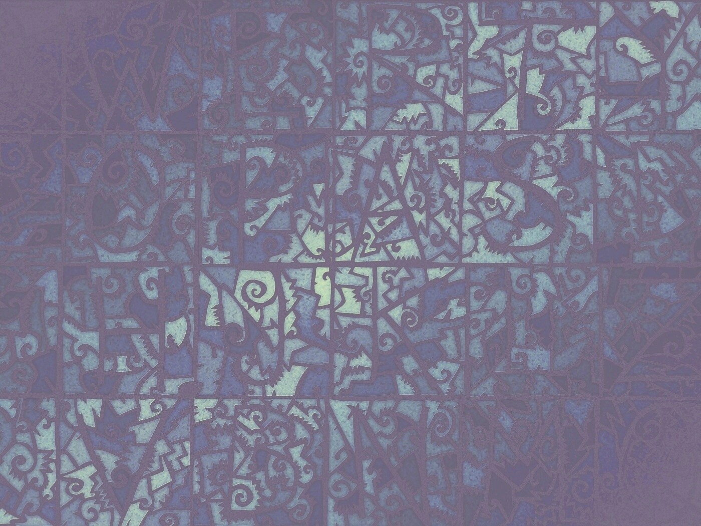 Витражные буквы обои