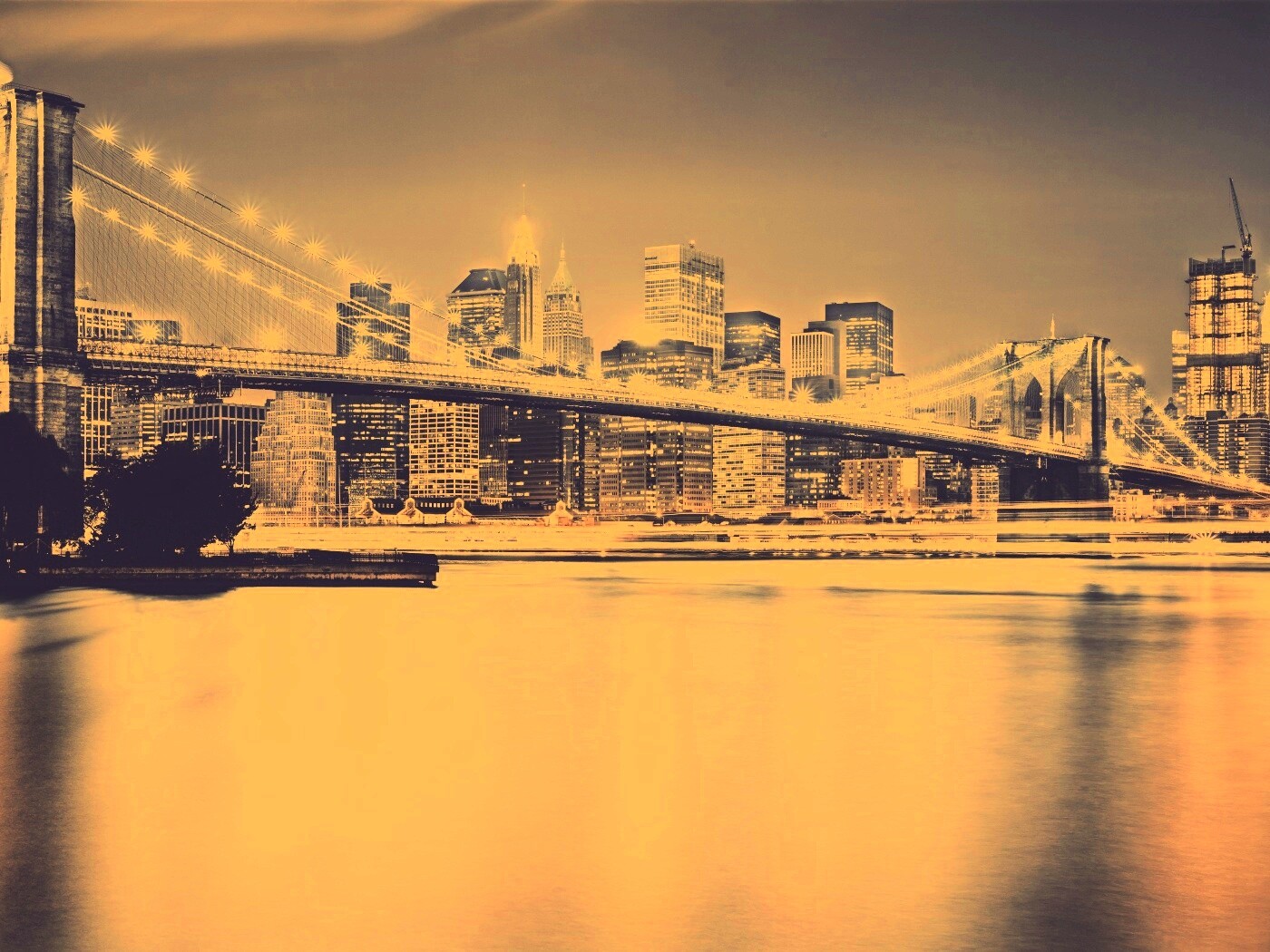 Огни ночного города обои