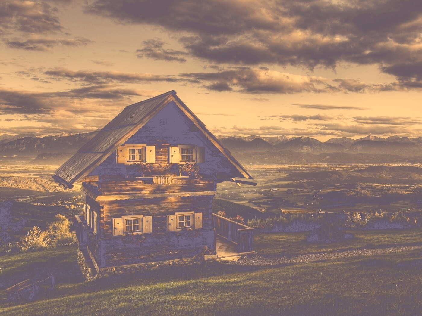 Старенький дом в Австрии обои