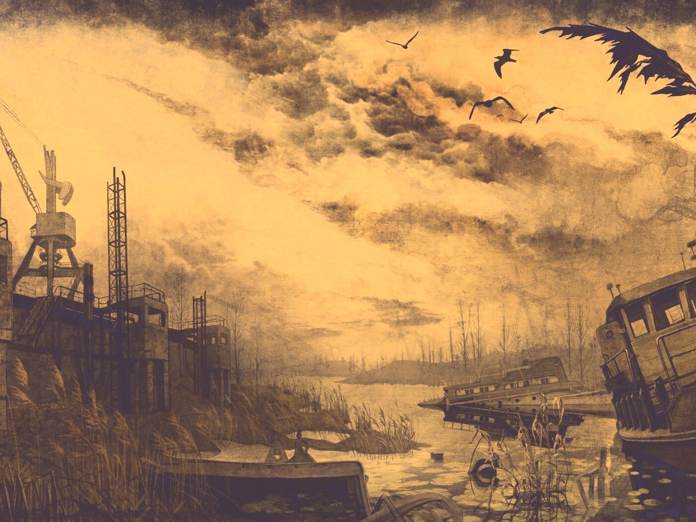 Панорама из Сталкера обои