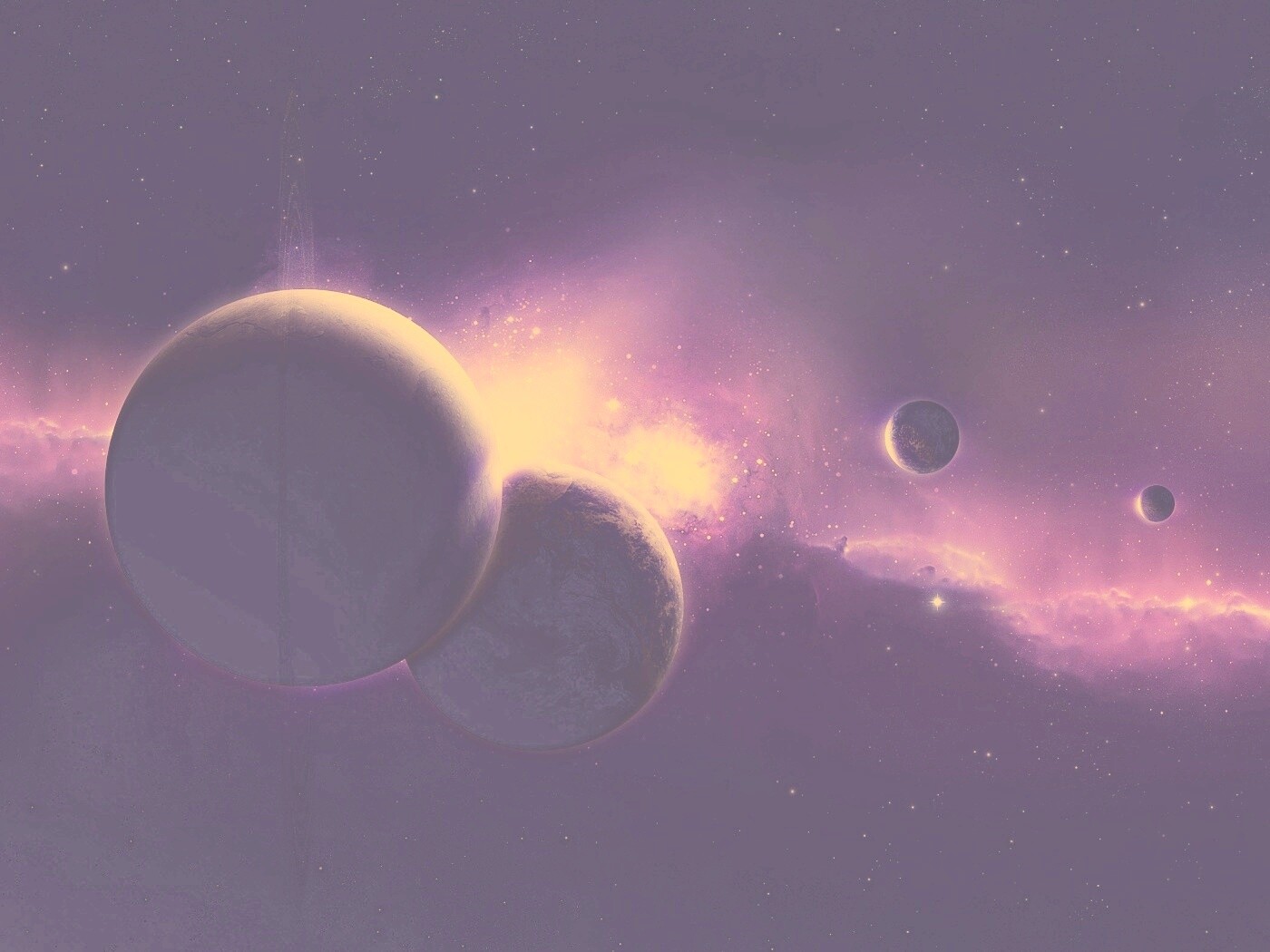 Фиолетовая вселенная обои