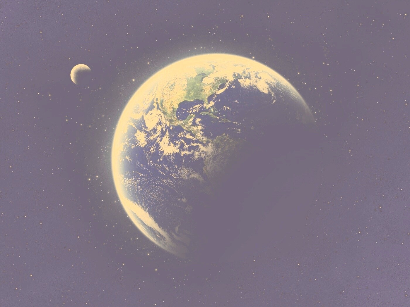 Вид Земли из космоса обои