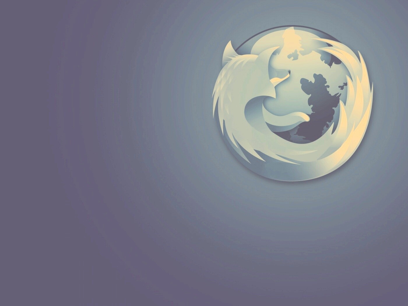 Логотип Firefox в синих тонах обои