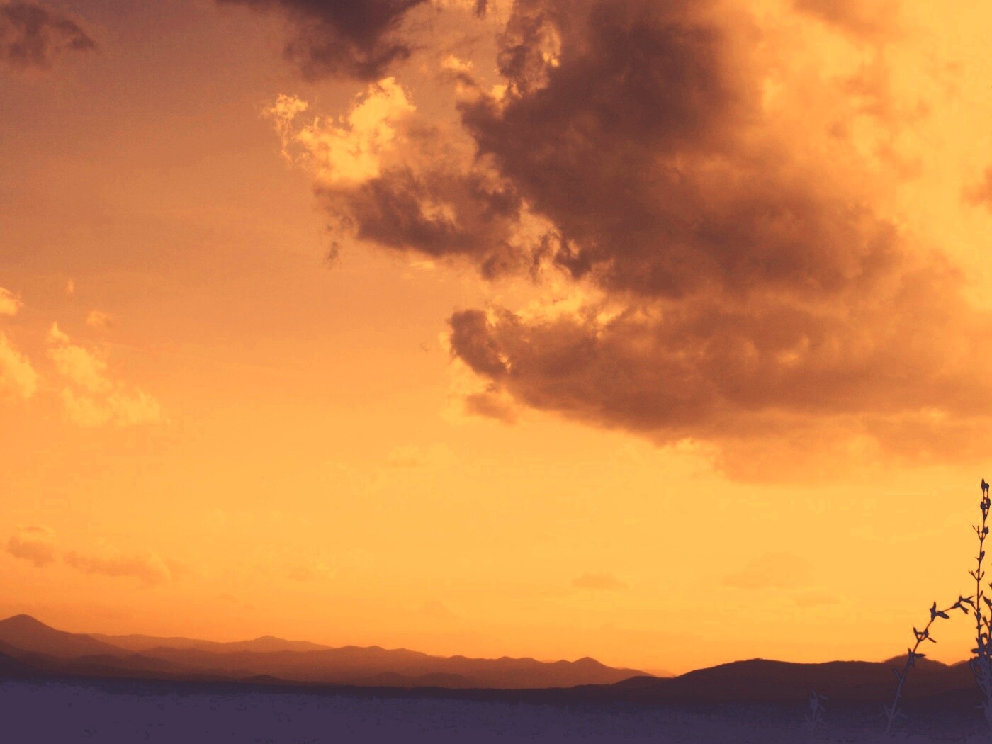 Горный закат обои