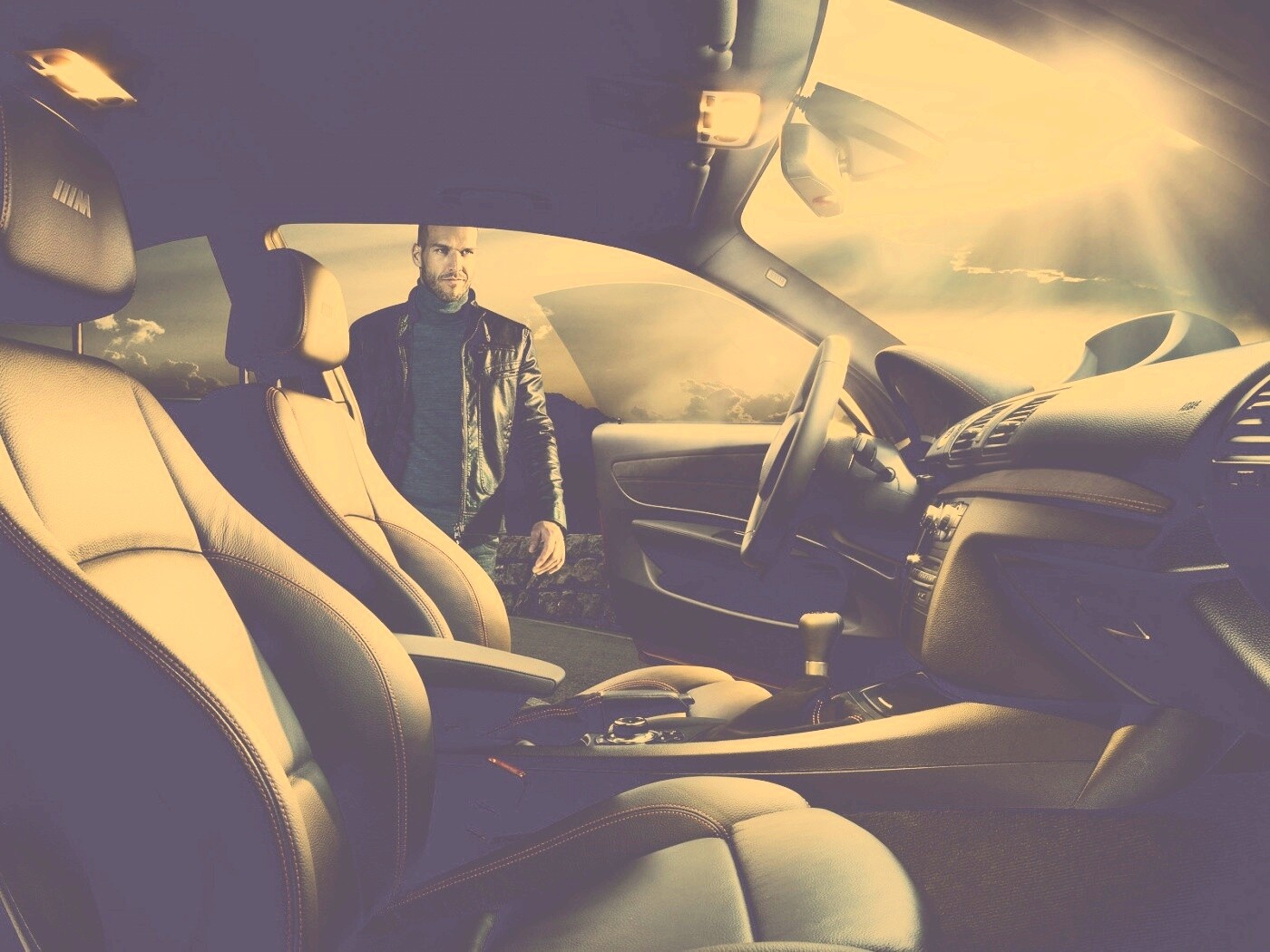 Салон автомобиля BMW обои