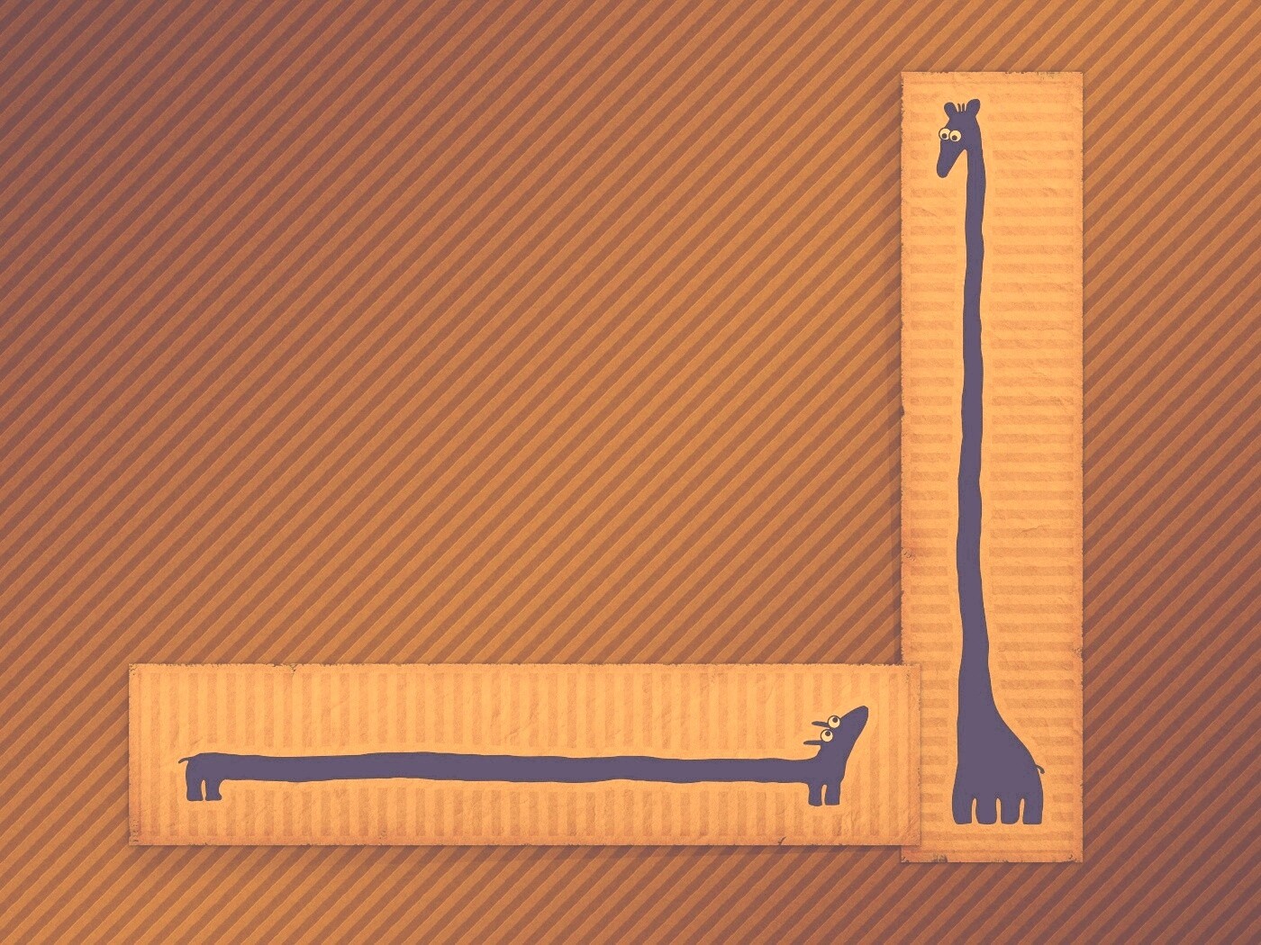 Жираф и такса обои