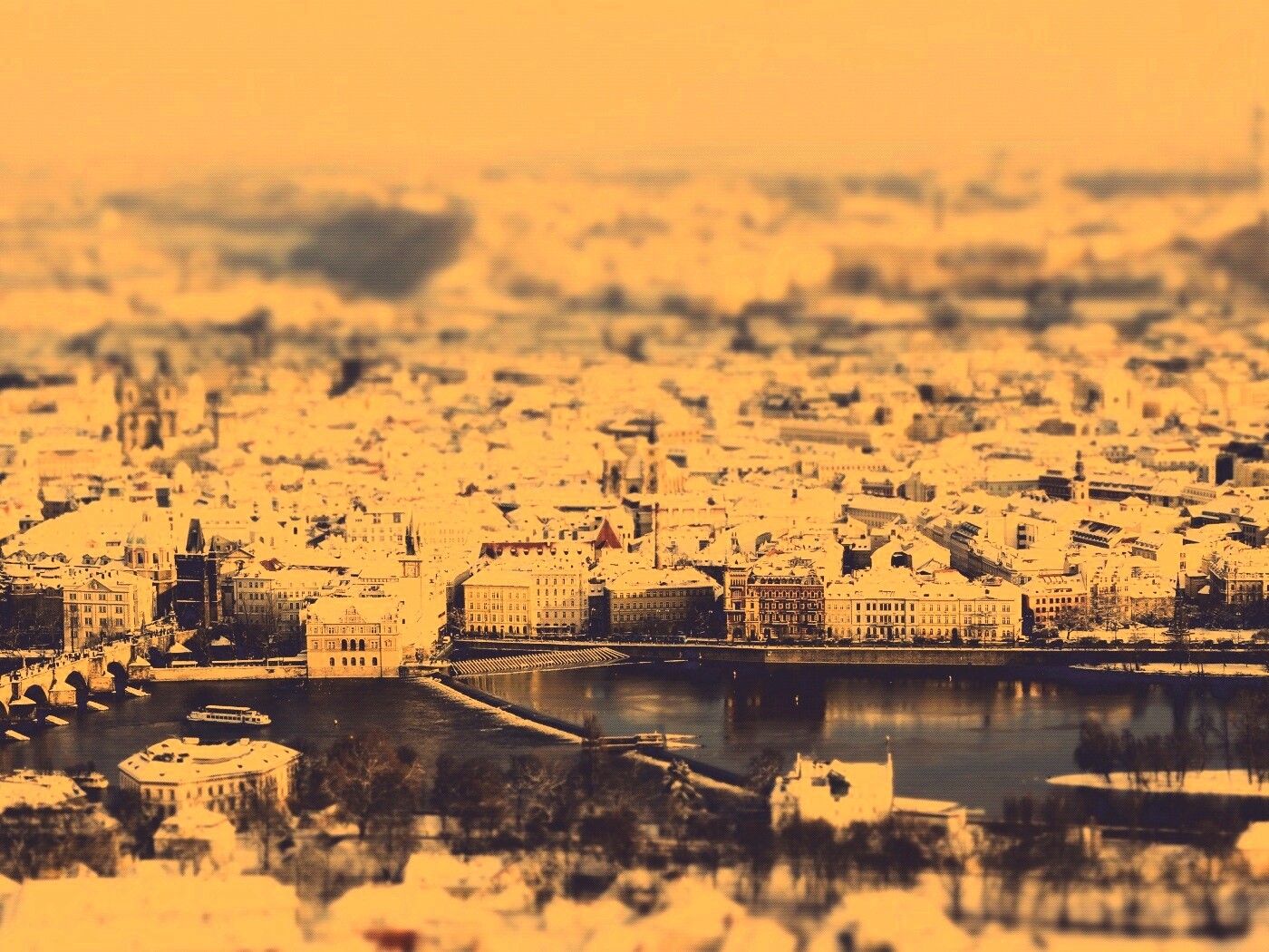 Вид на город обои