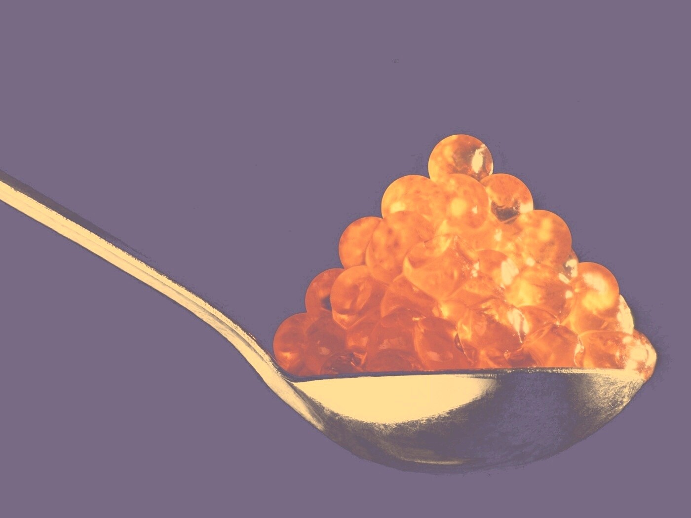 Ложка красной икры обои