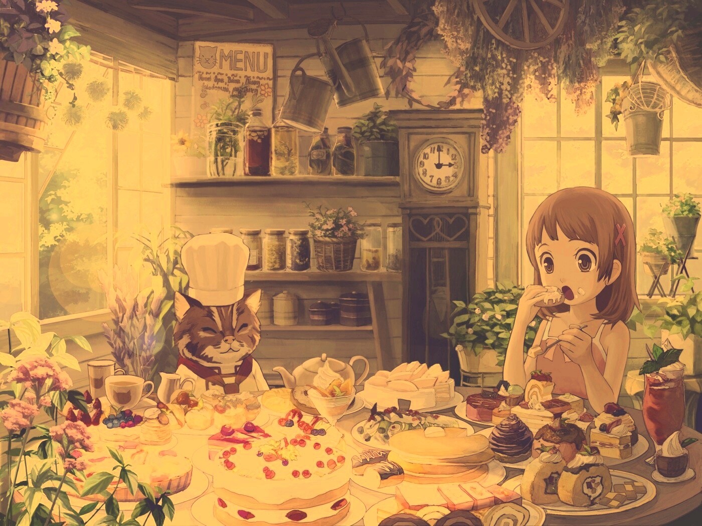 У кота повара обои