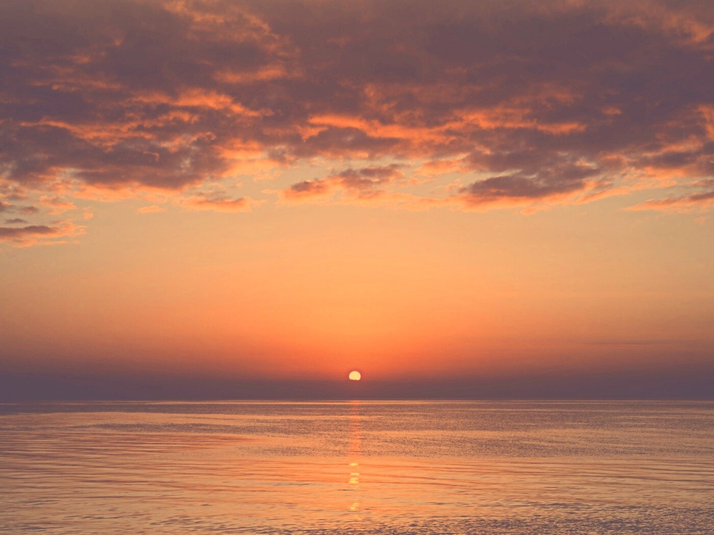 Багровый закат обои