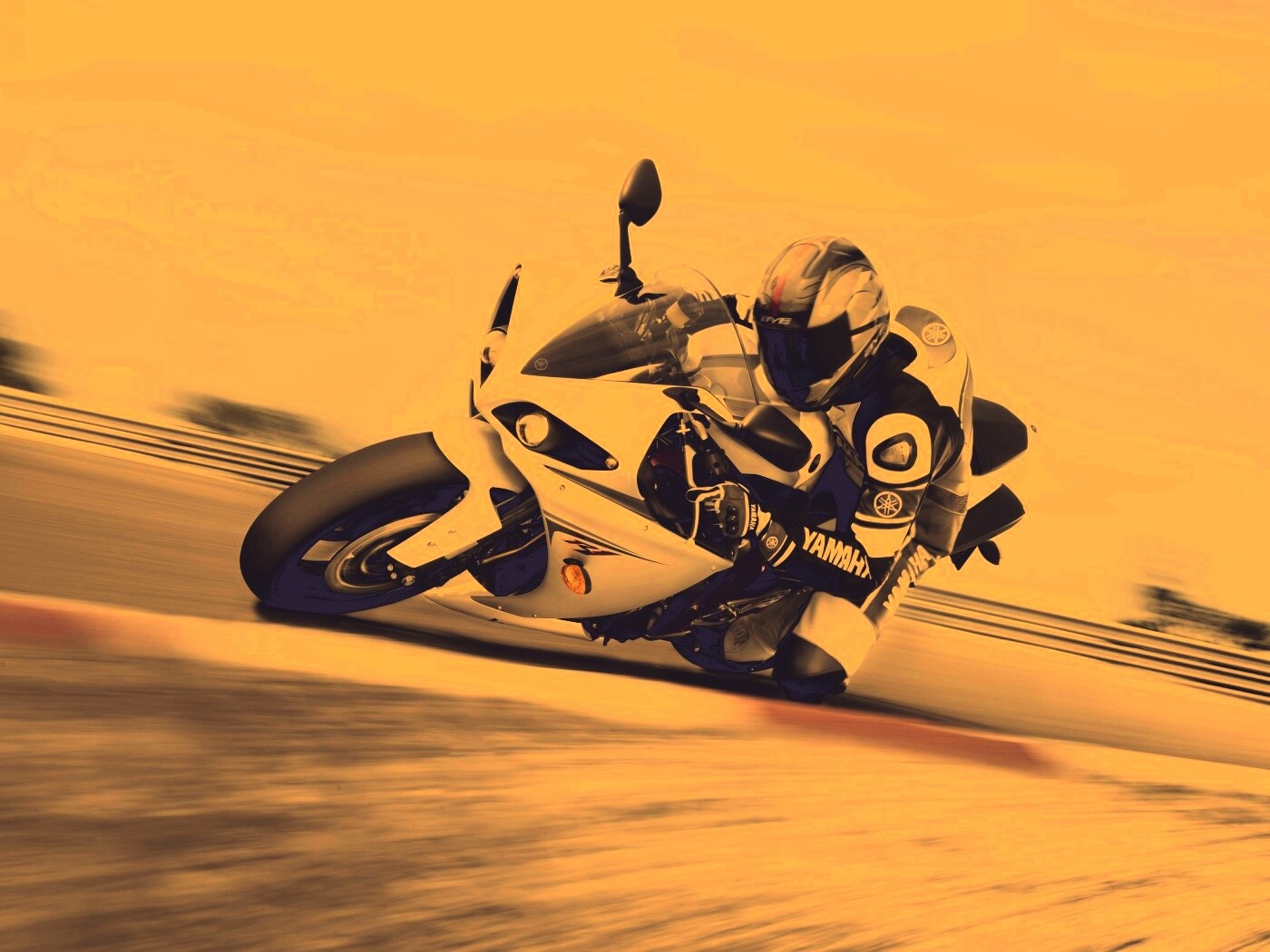 Человек на мотоцикле обои