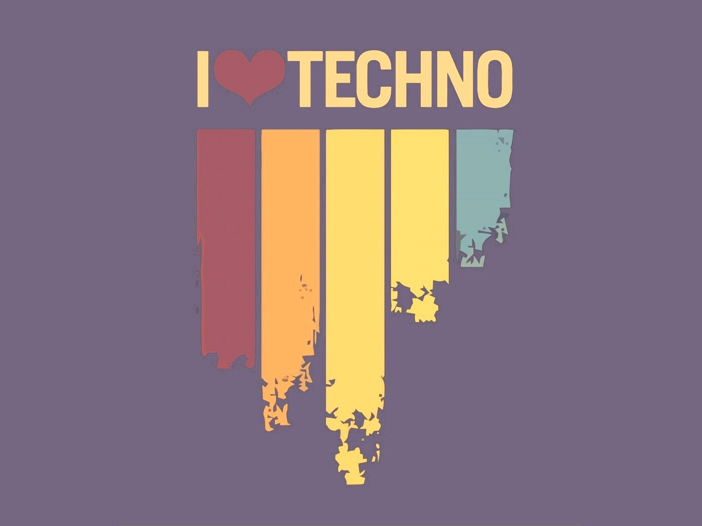 Я люблю техно обои