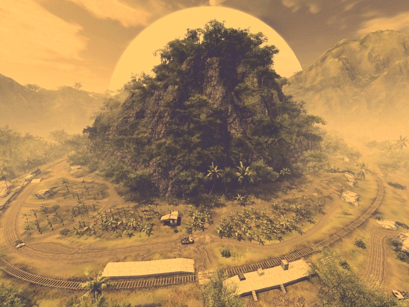 Железная дорога в тропиках из Crysis обои