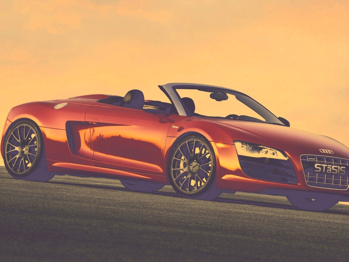 Красная Audi обои