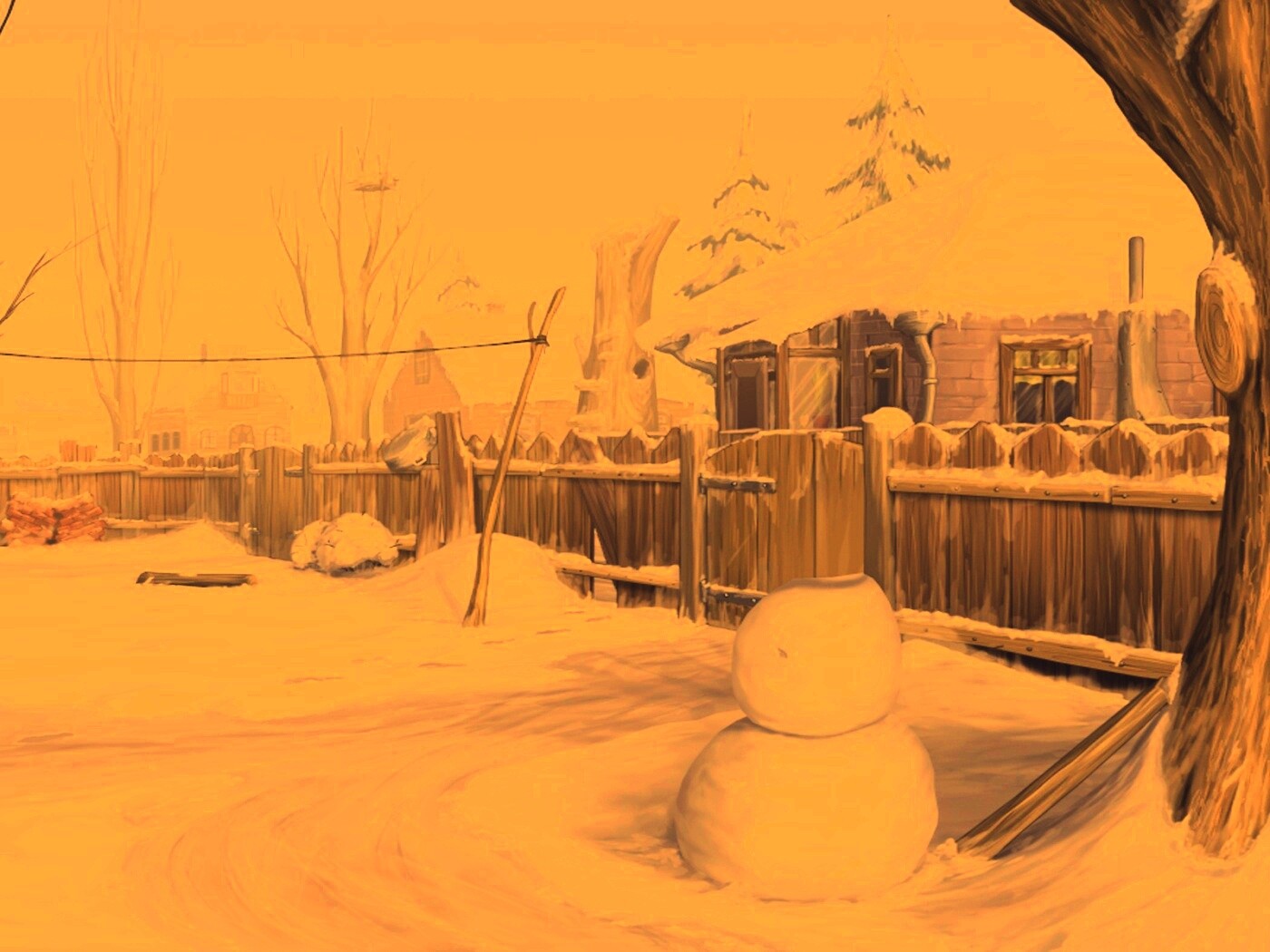 Снеговик обои