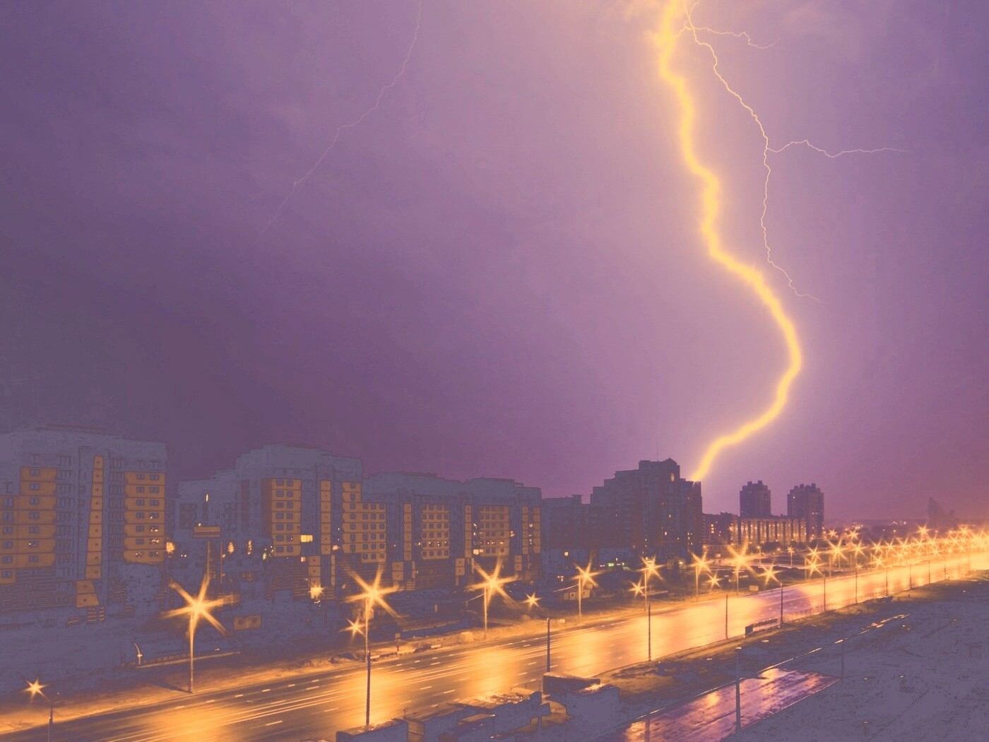 Молния обои