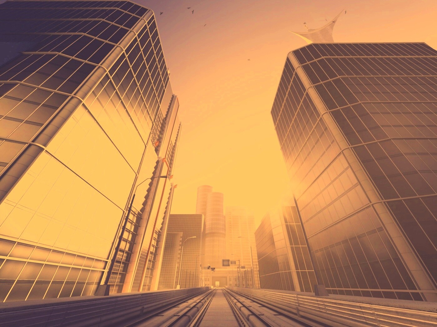 Улица из Mirrors Edge обои