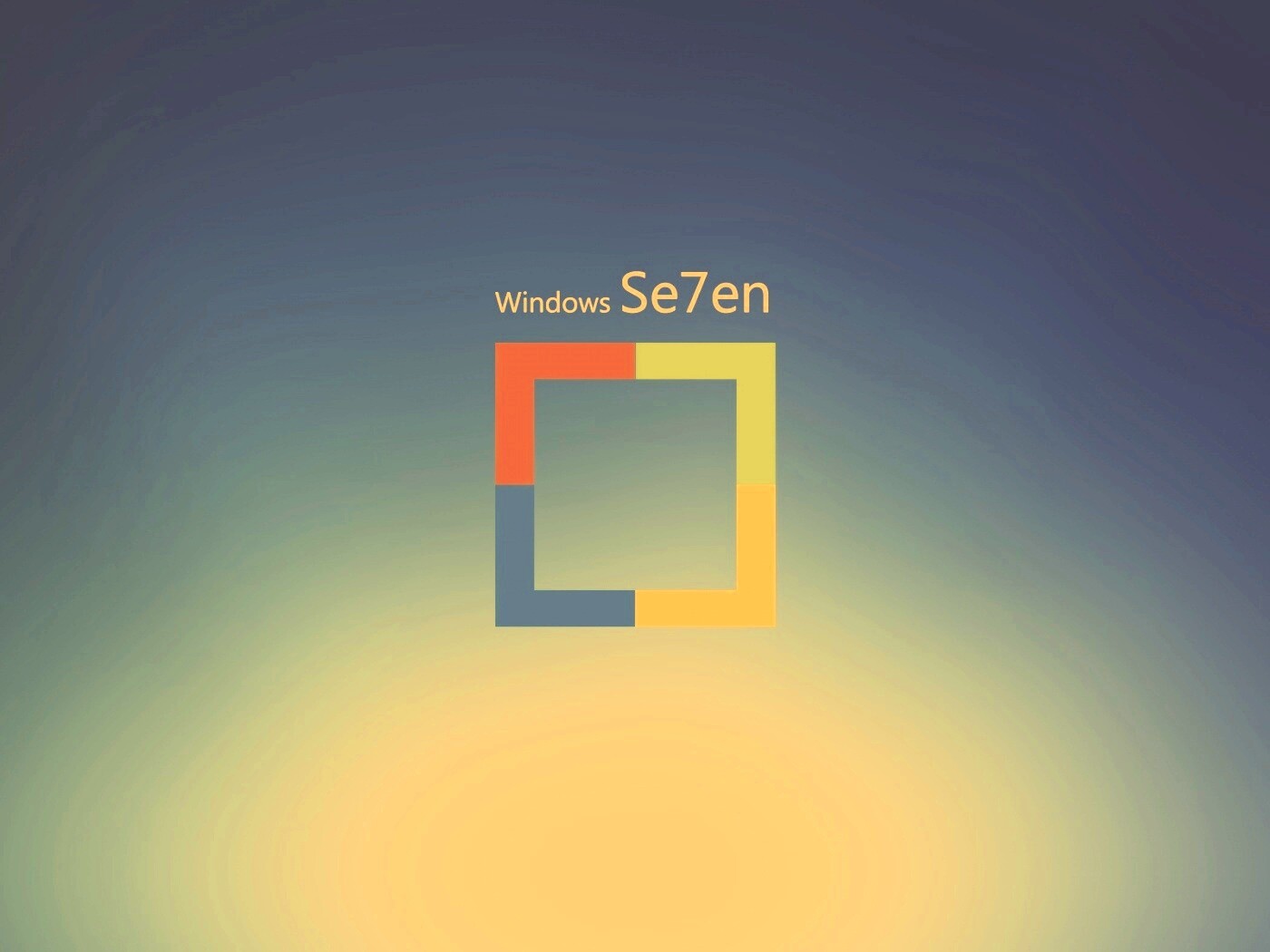 Квадратное лого Windows Seven обои
