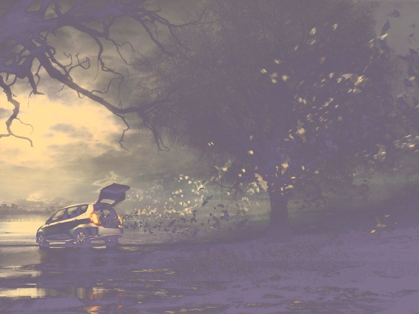 Темное авто обои