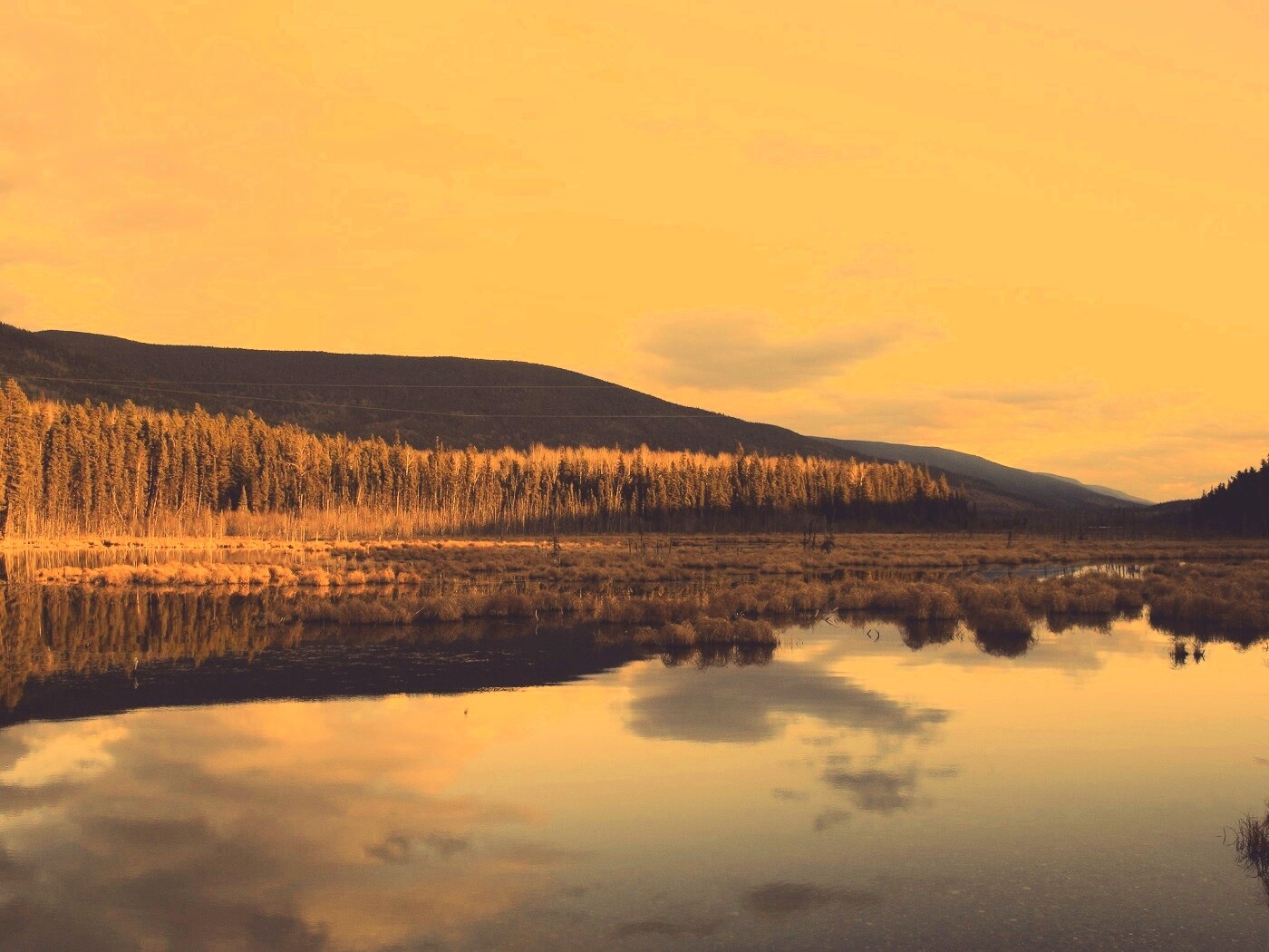 Осеннее озеро обои