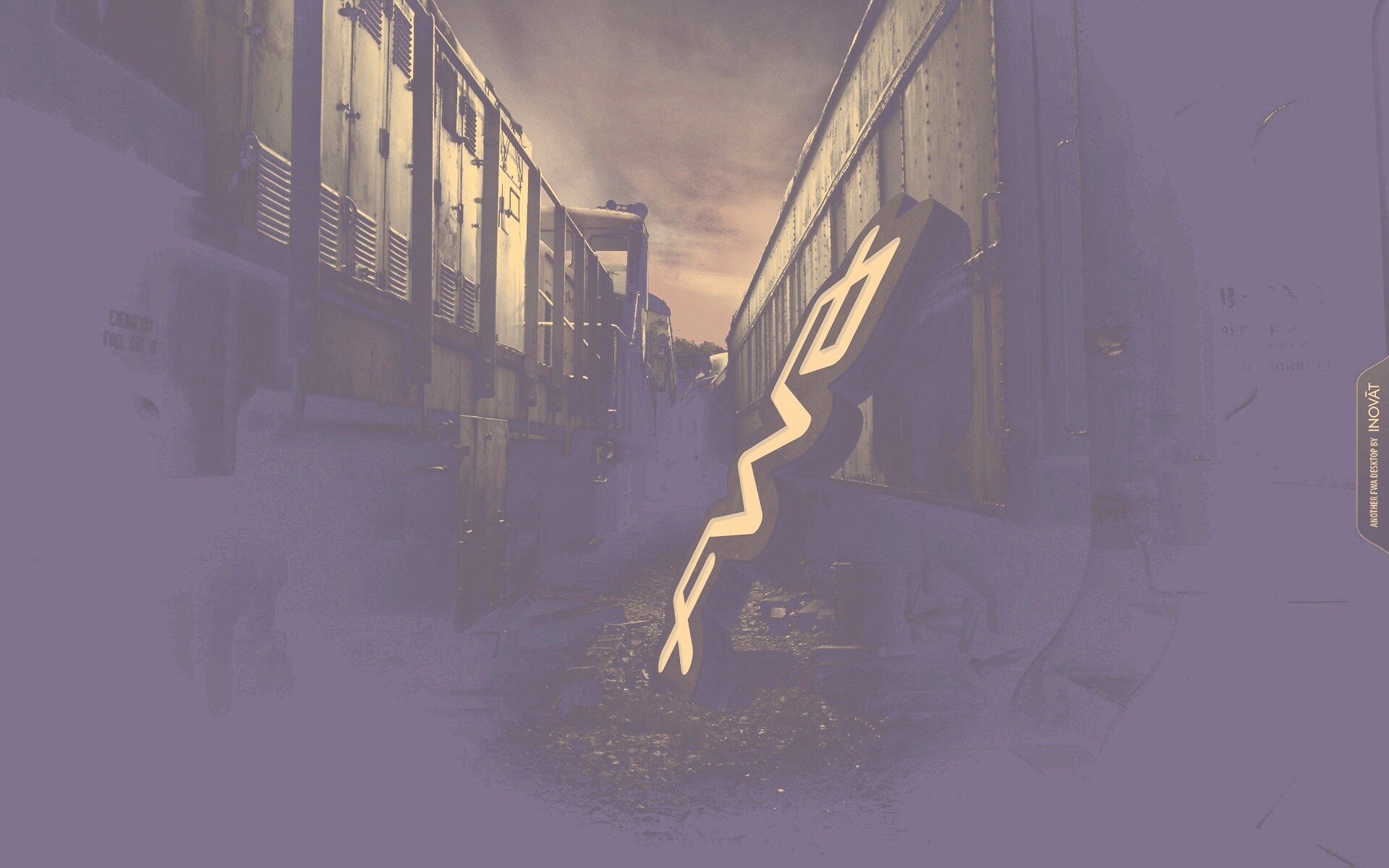 Упавшая вывеска обои