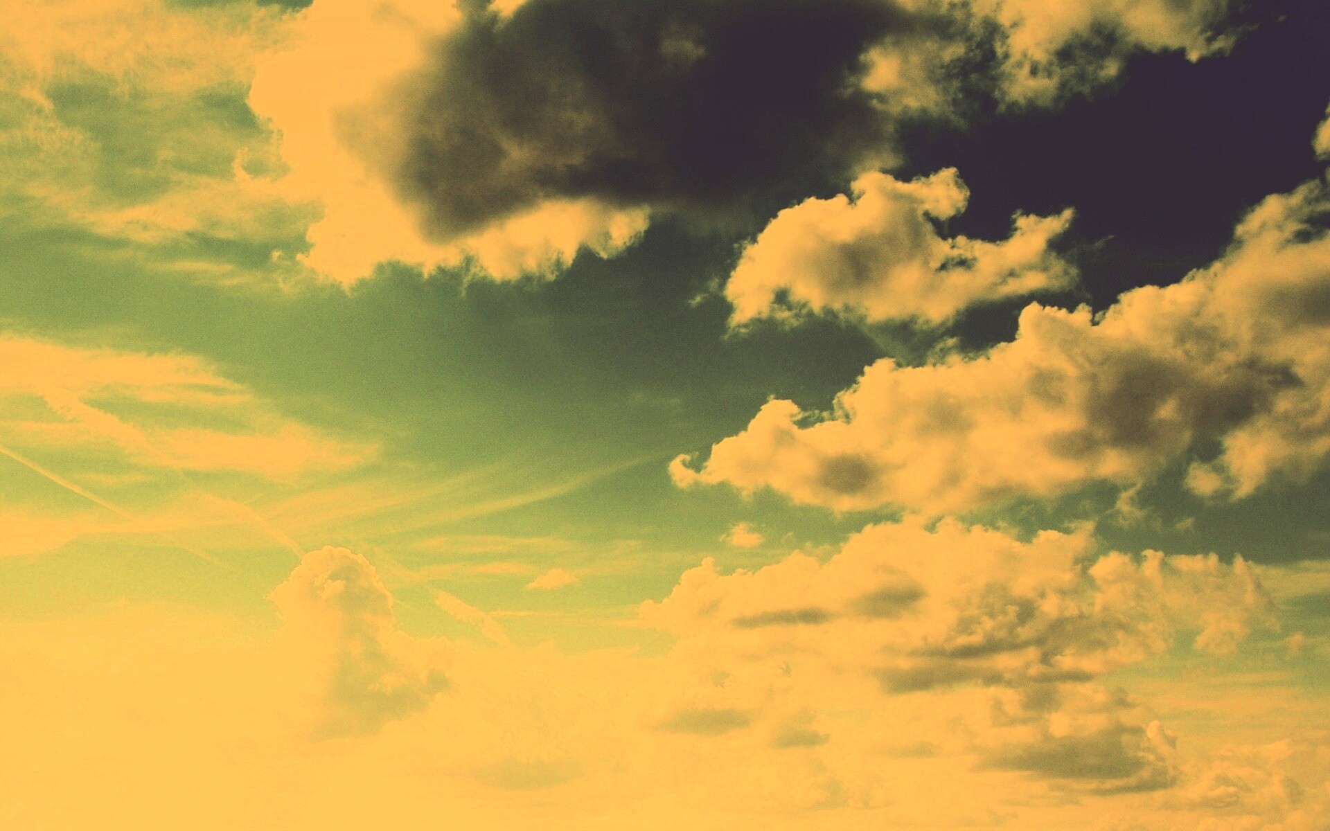 Зеленое небо обои