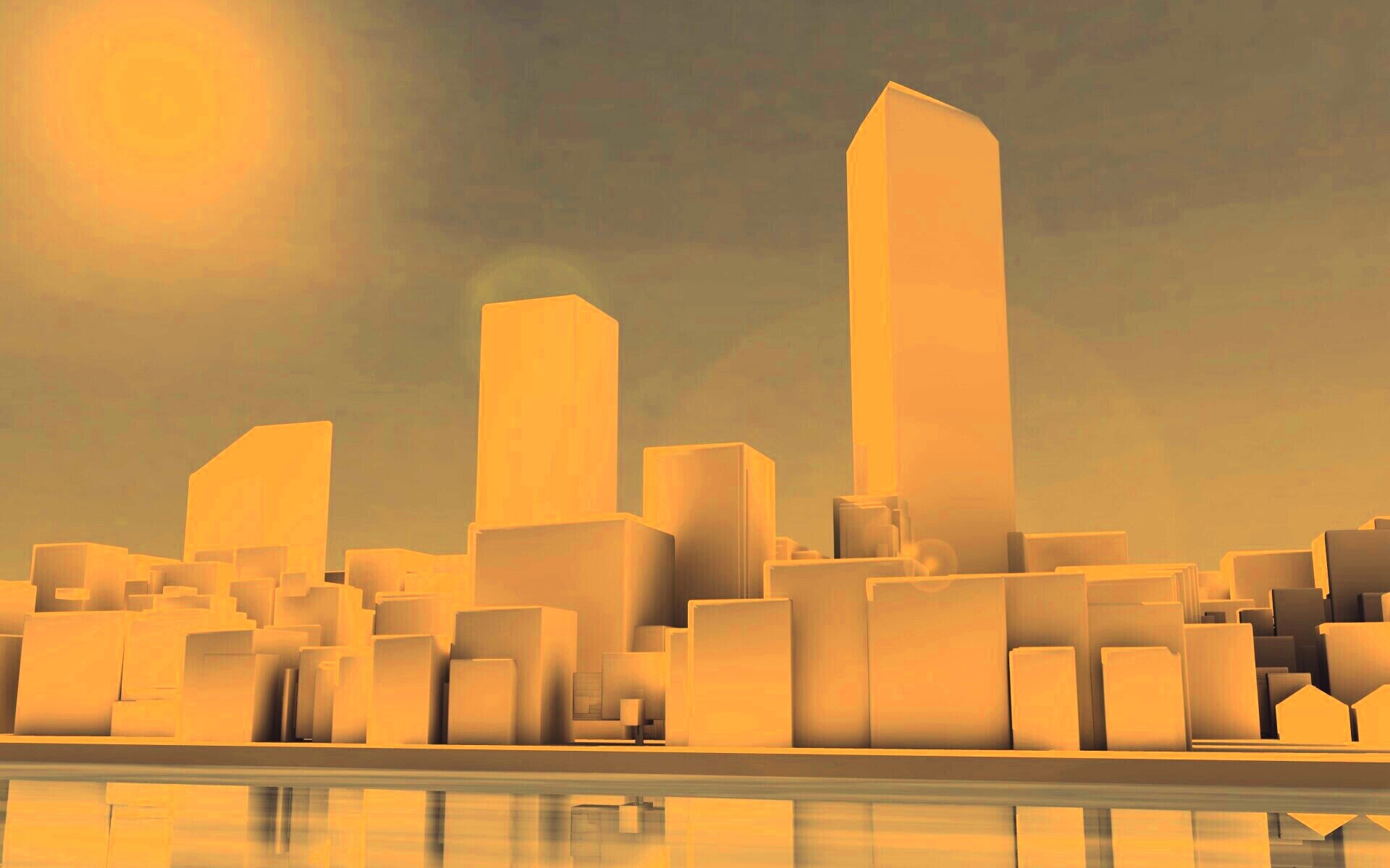 Картонный город обои