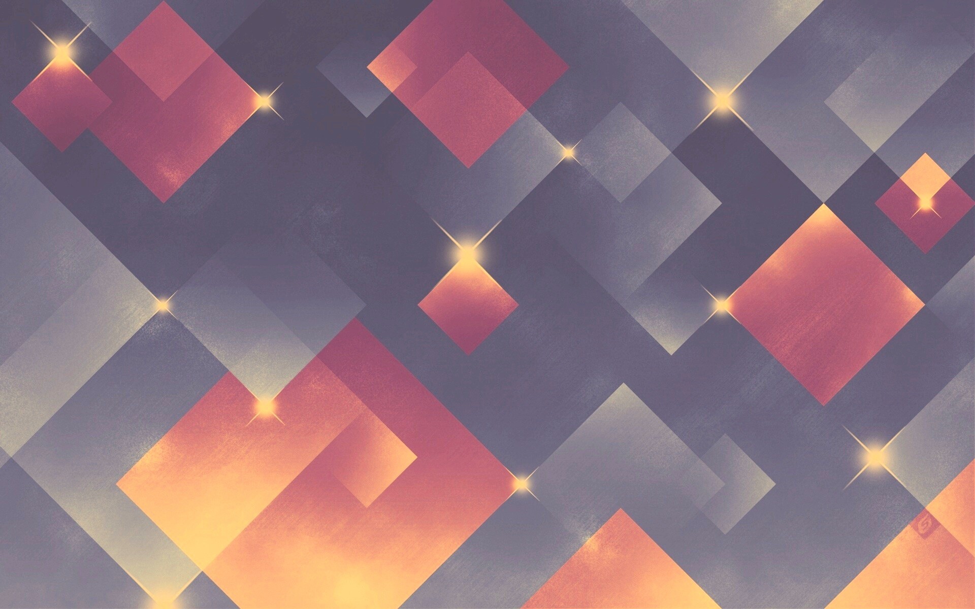 Красные и синие ромбы обои