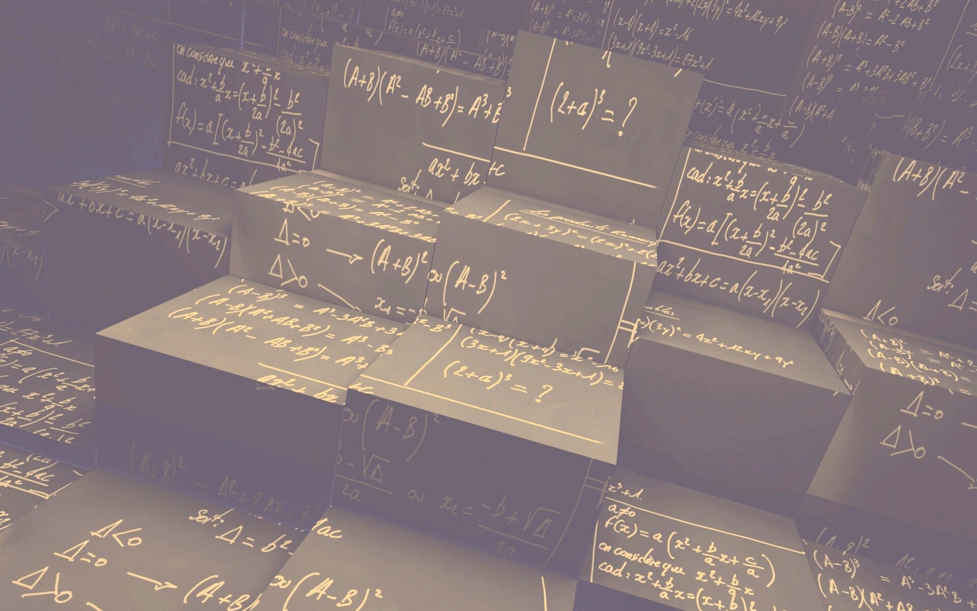 Черные кубы в уравнениях обои