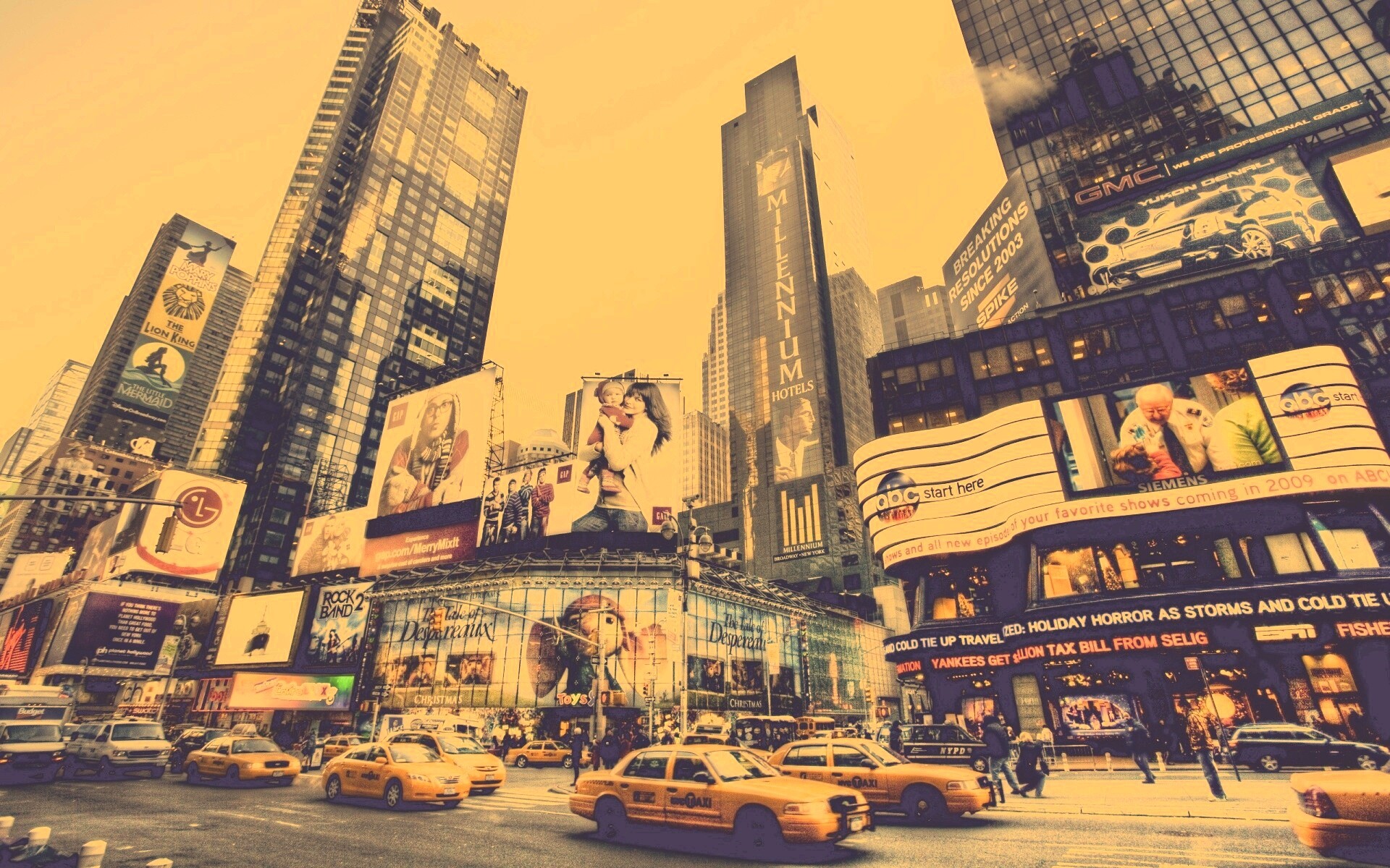 Улицы Нью-Йорка обои