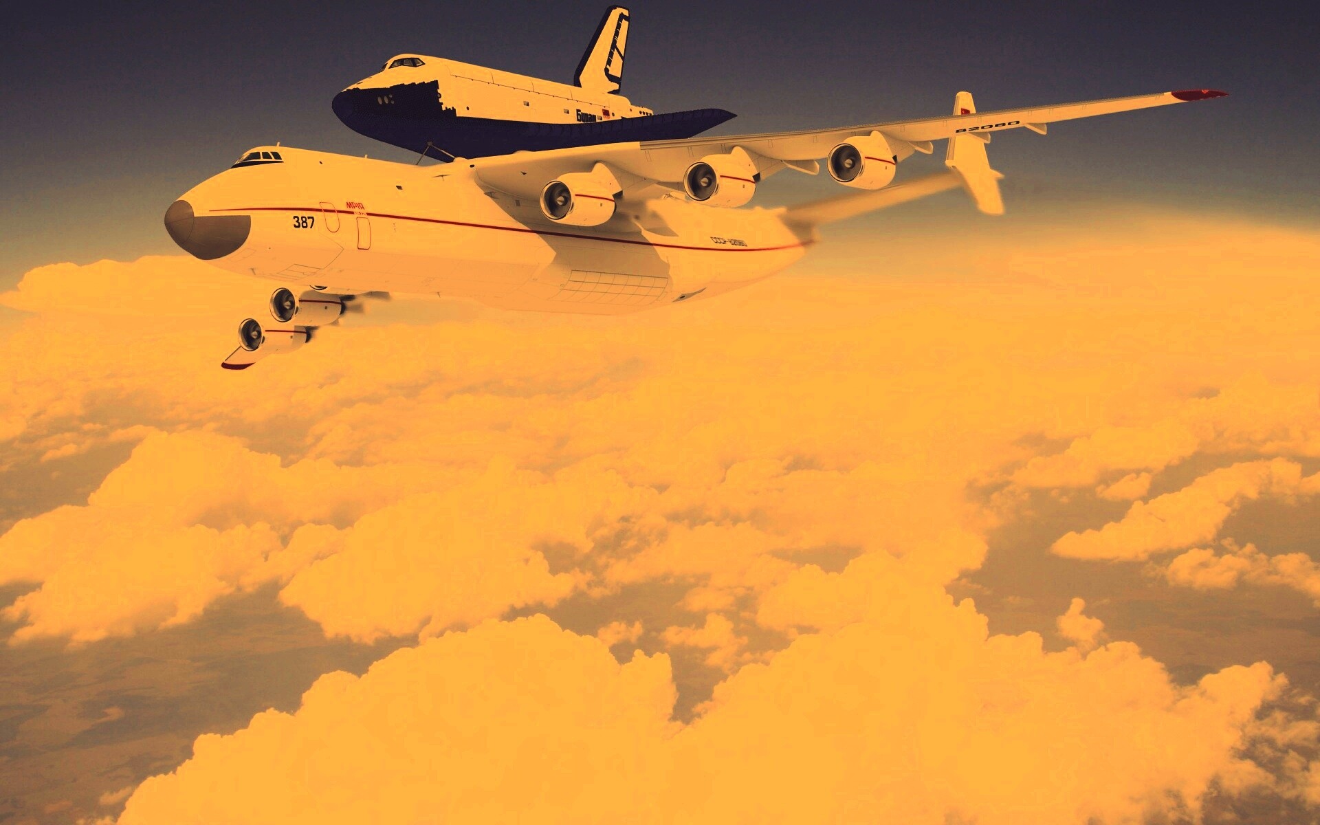 Авиатранспортировка Бурана обои