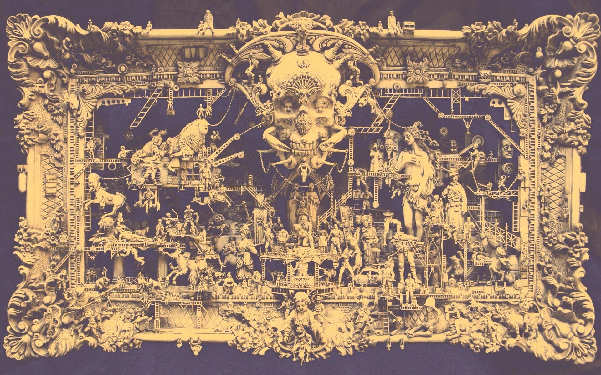 Адская скульптура обои