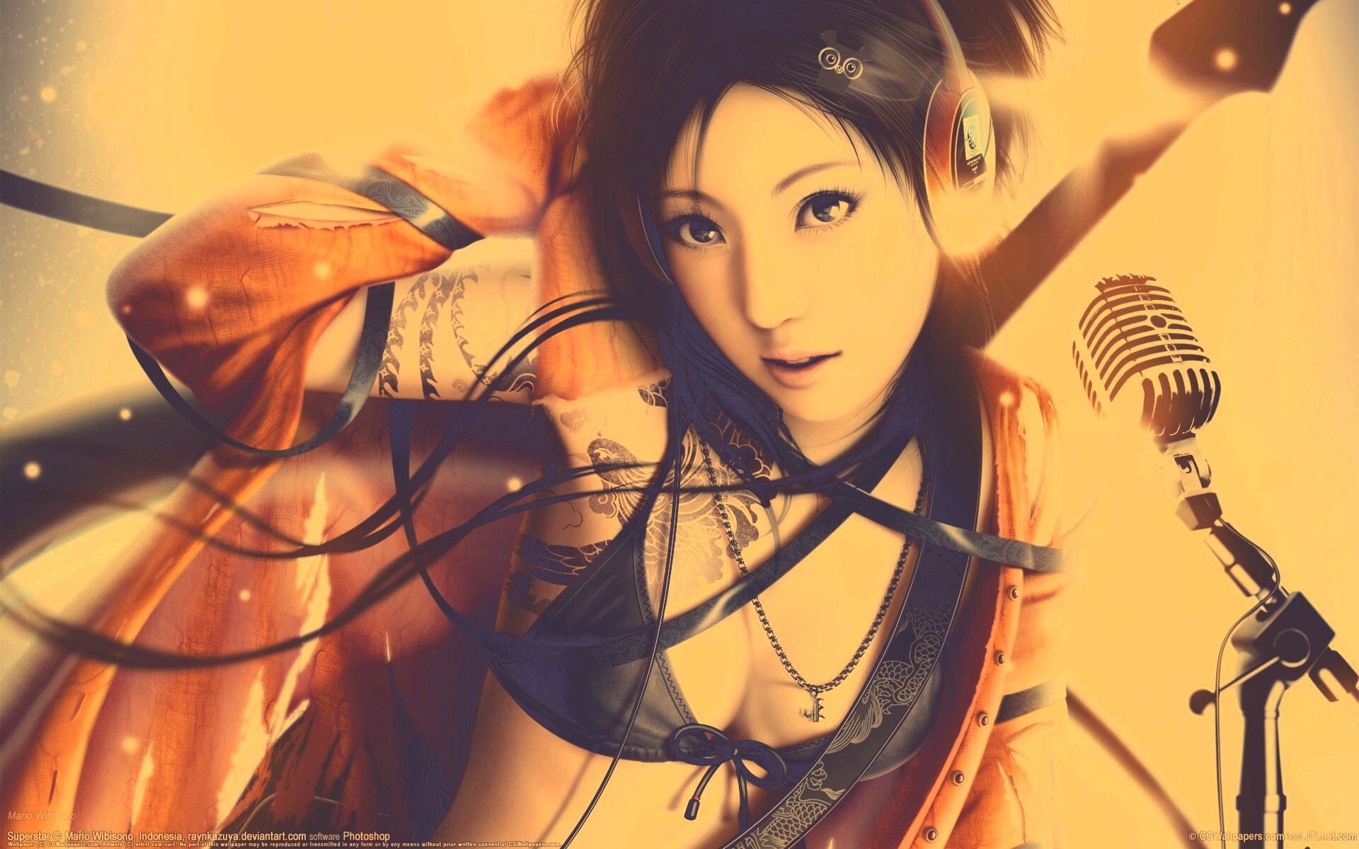 Поющая японка обои