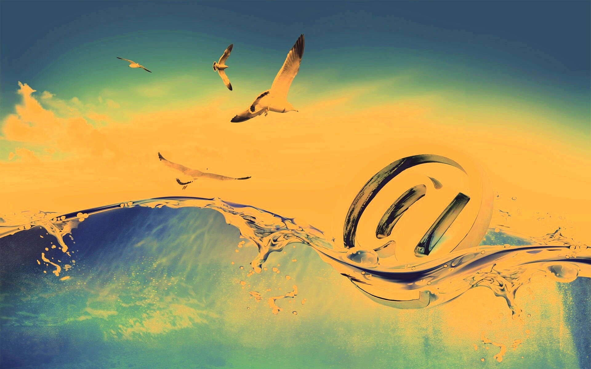 Собака тонет обои