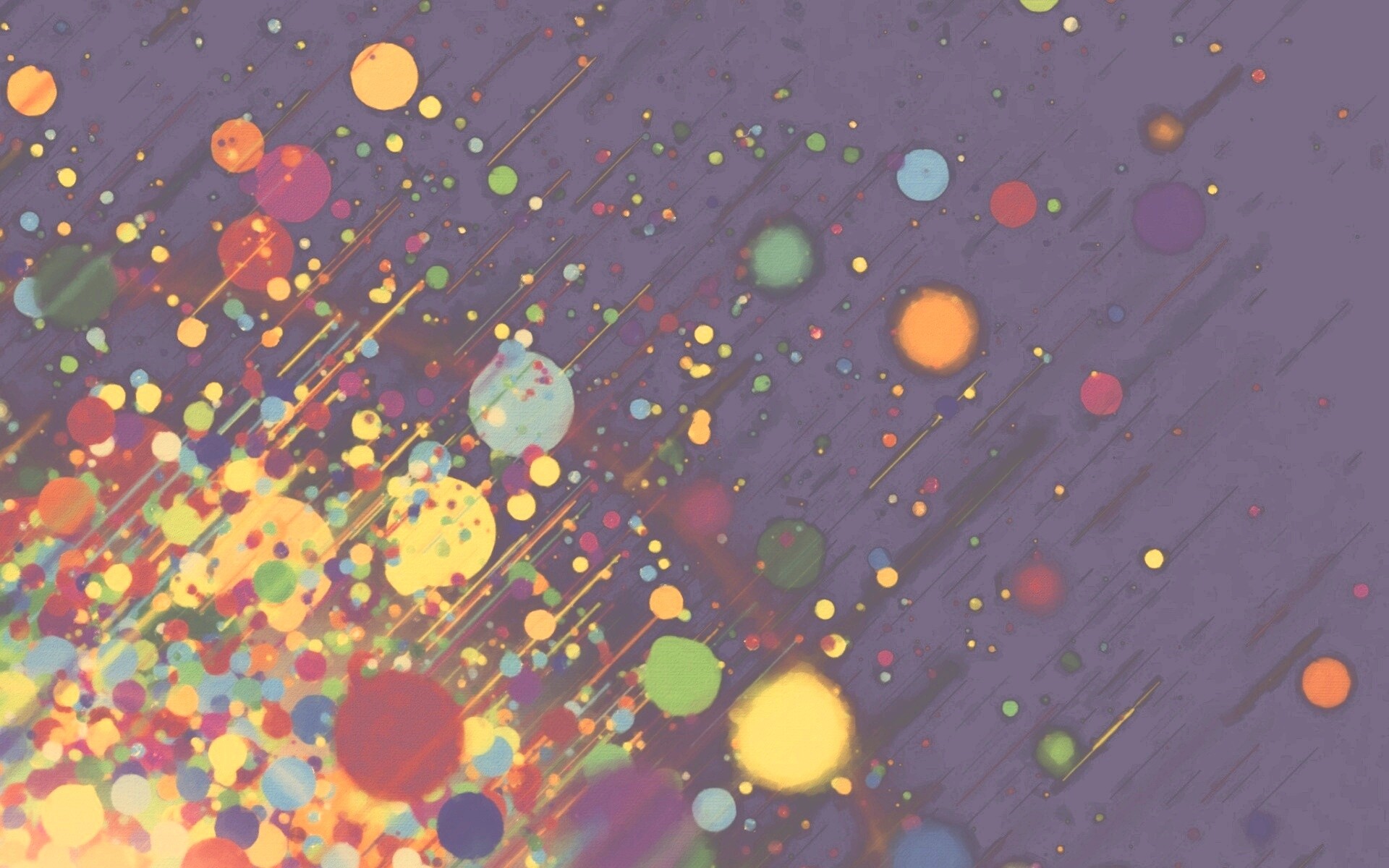 Полёт разноцветных кругов обои