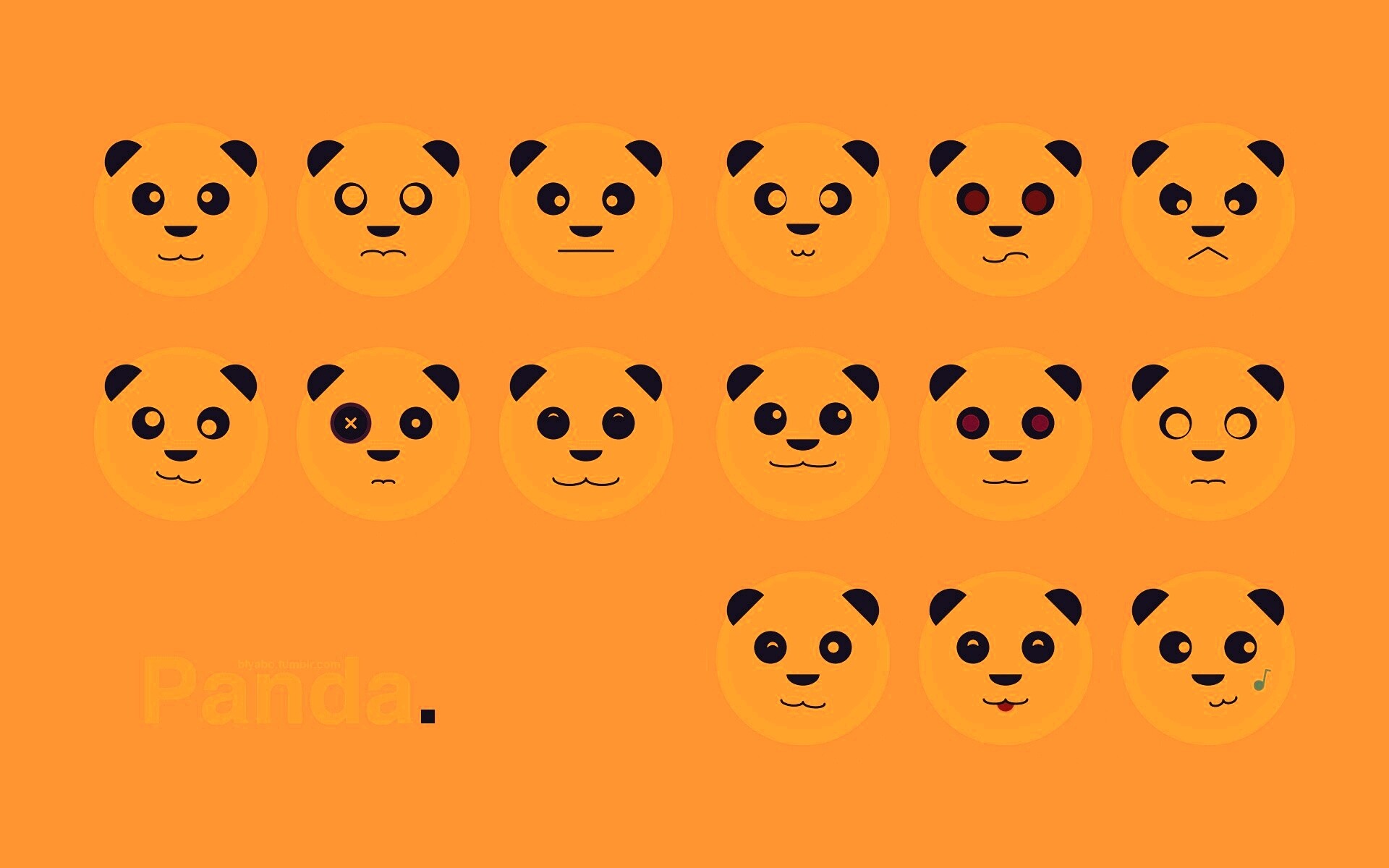 Морды панд обои