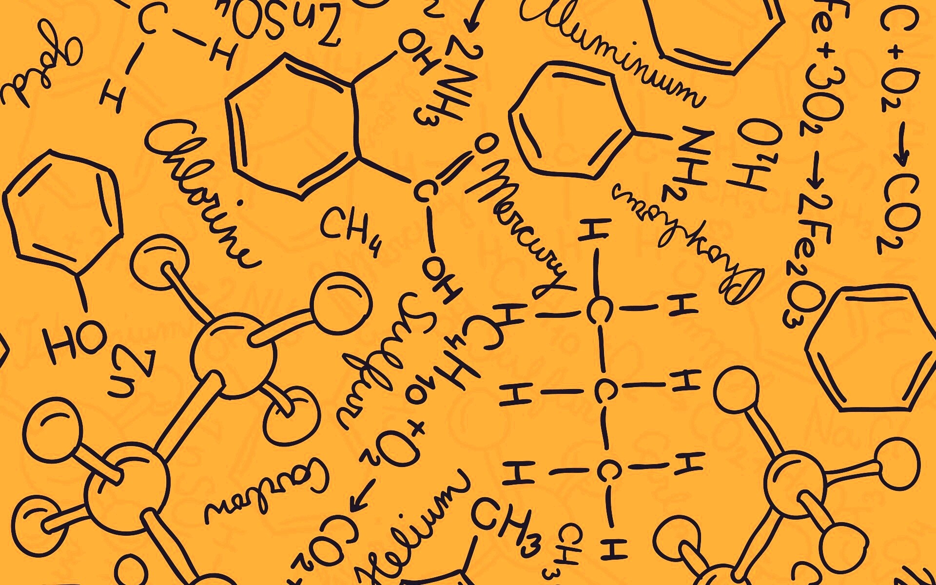 Химические формулы обои
