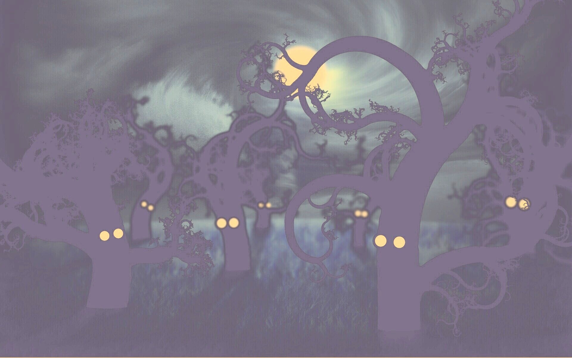 Страшно ночью в лесу обои