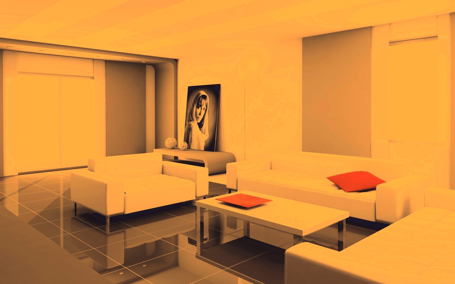 Белая гостинная обои