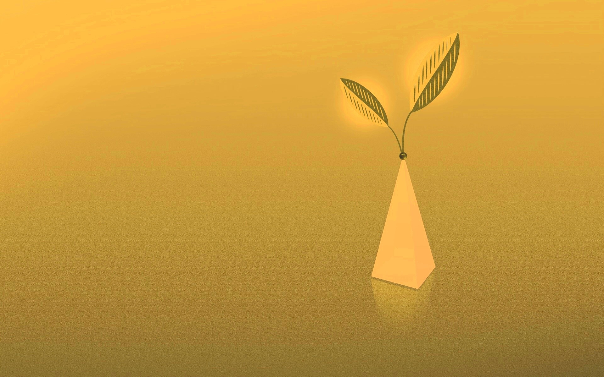 Пирамида и листик обои