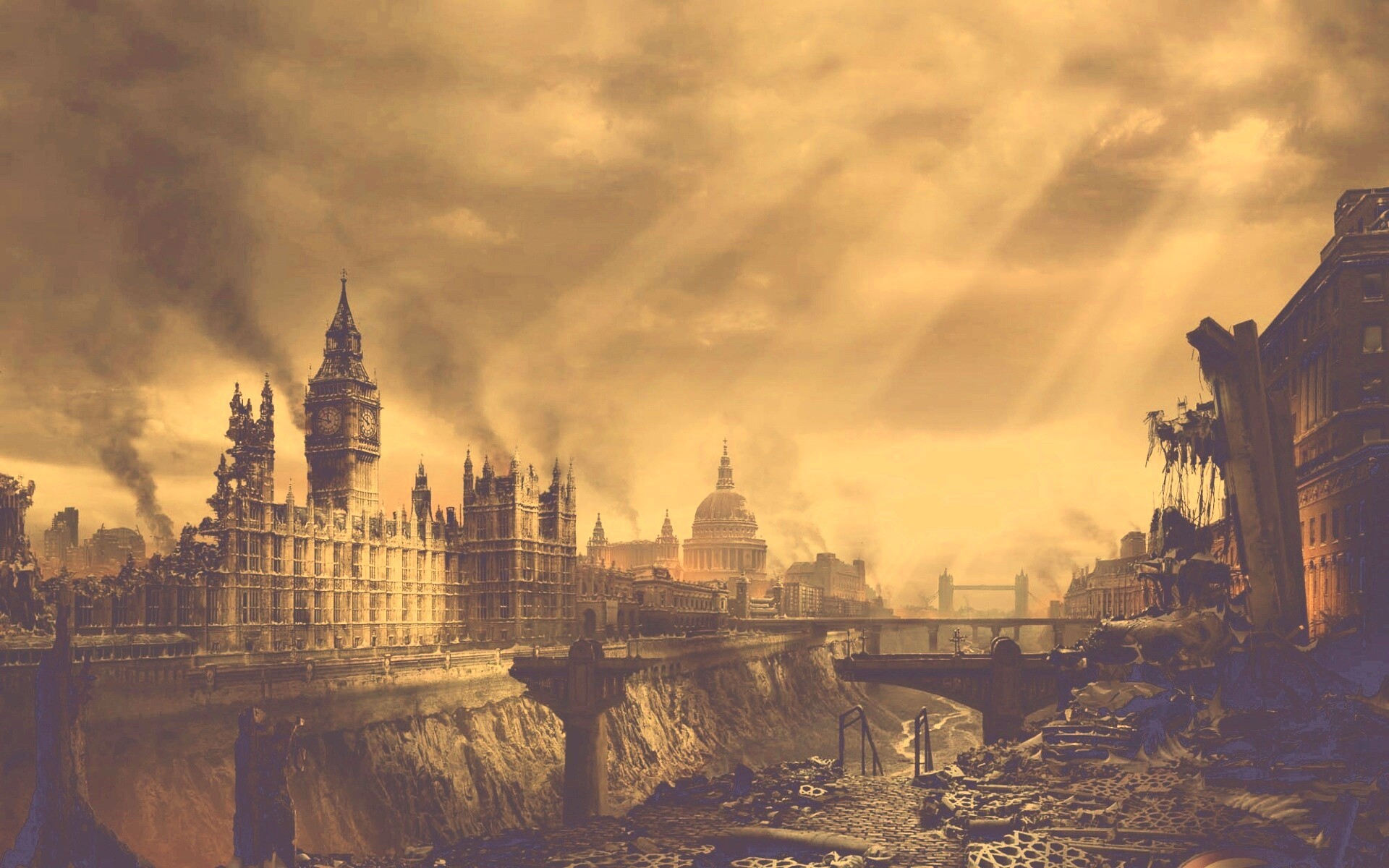 Руины Лондона обои