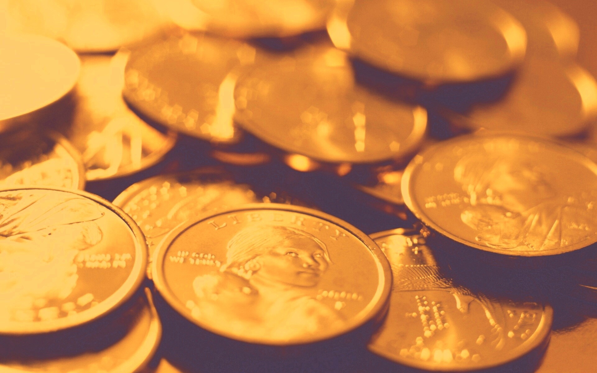 Золотые монеты обои